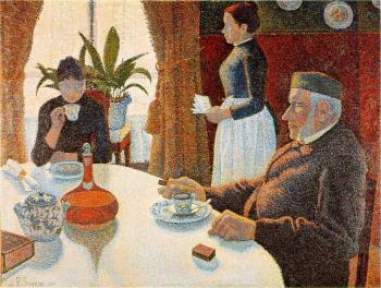 (image for) Handmade oil painting Copy paintings of famous artists Paul Signac paintings, The Dining Room - Click Image to Close